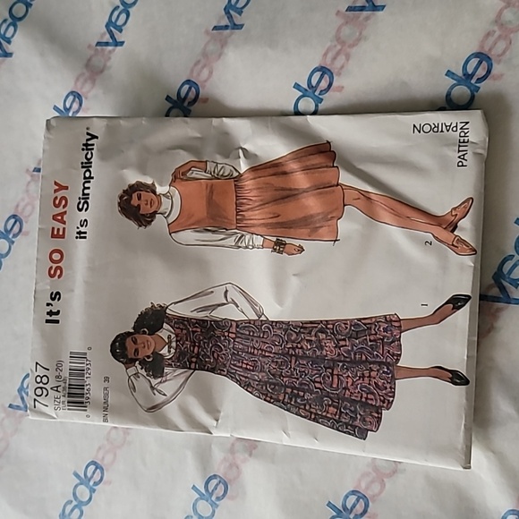 Simplicity Misses Jumper 2 Lengths Sewing Pattern 7987 Sz 8-20 Vintage 1… - Picture 1 of 8